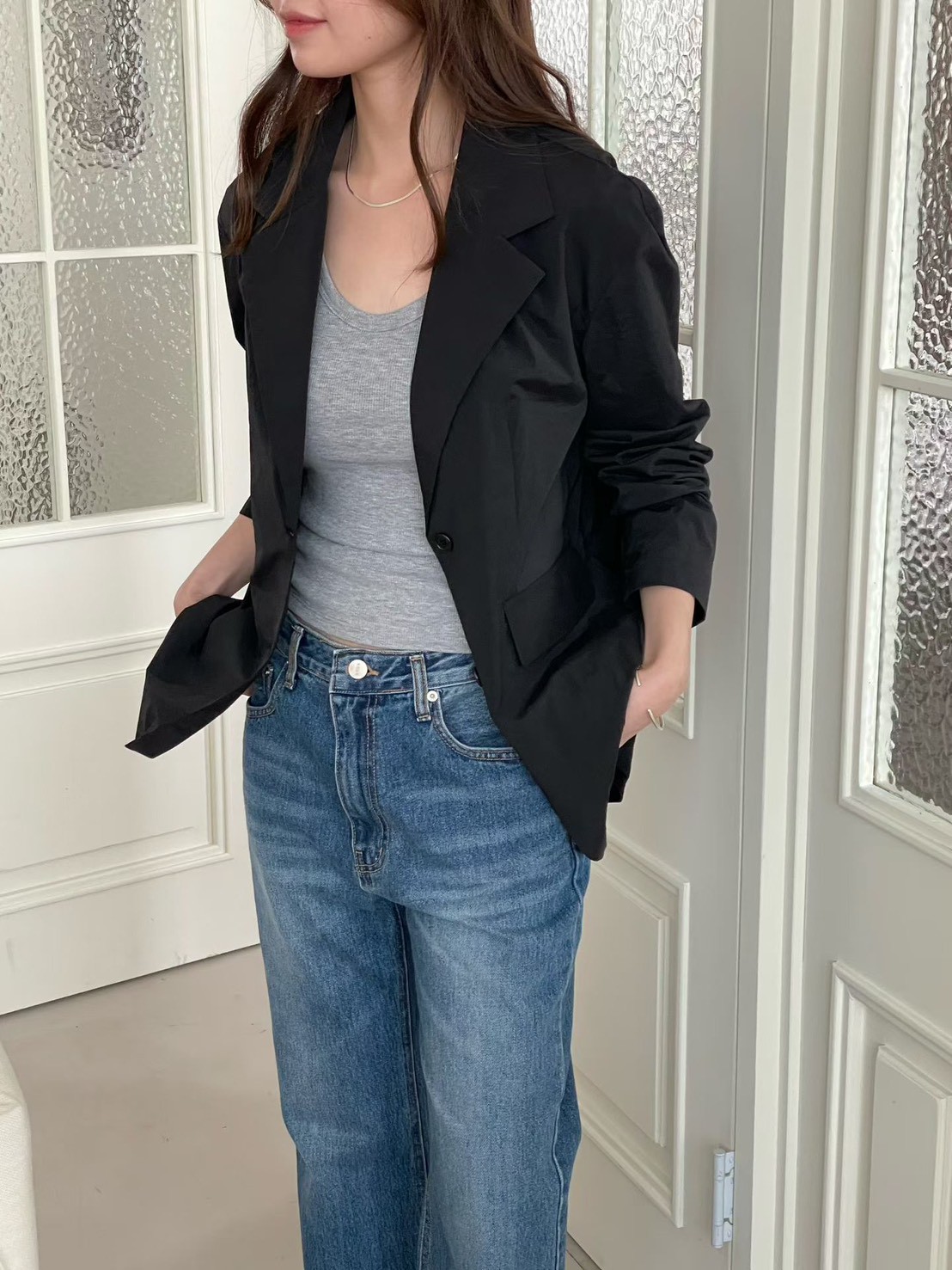 B55.QQ歐膩春夏氣質西裝薄外套