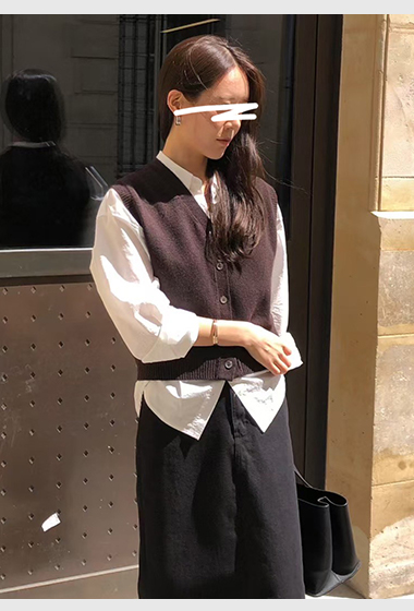 A73.清爽家學院針織外搭背心