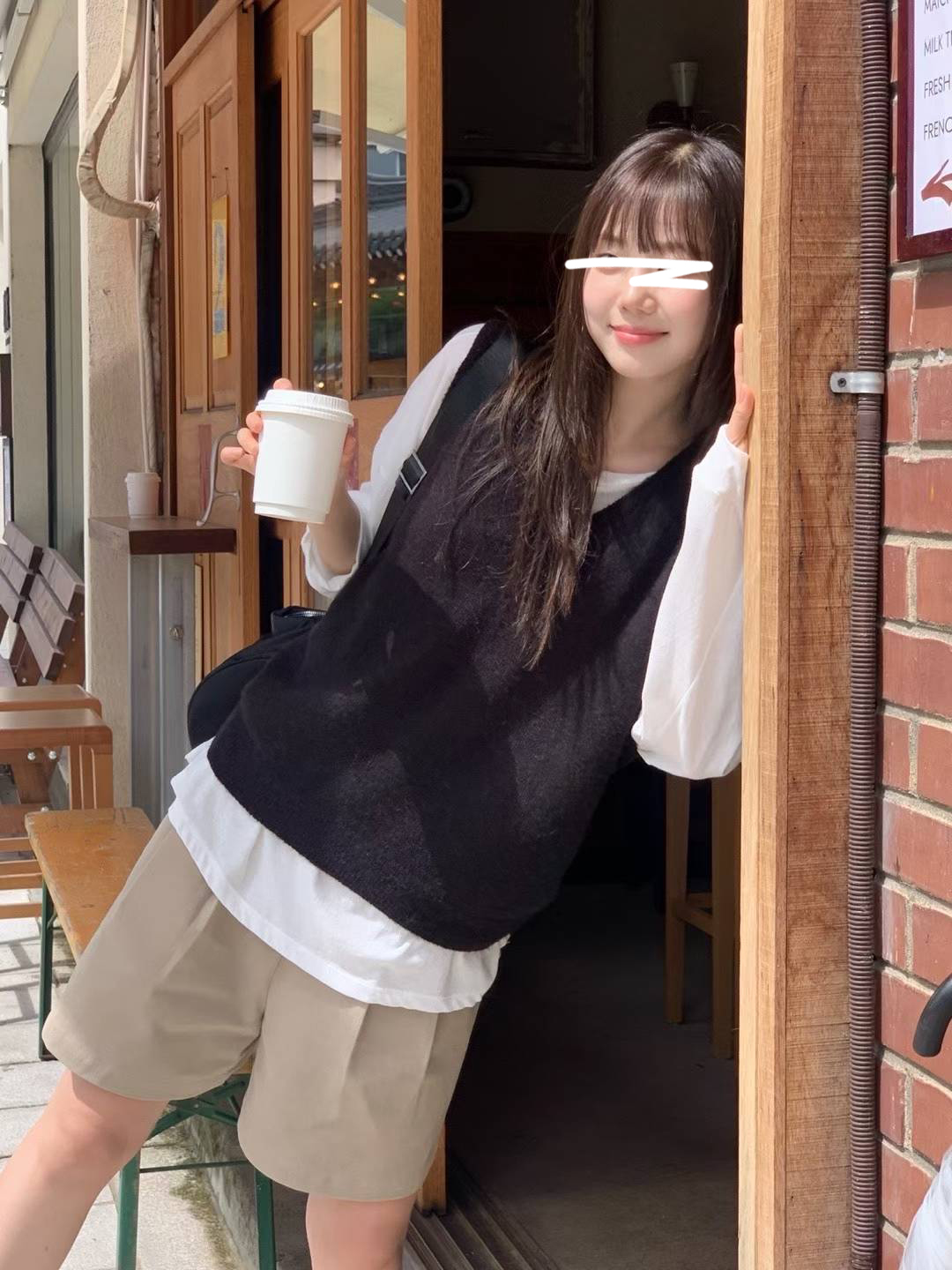 A89.氣質女孩V領針織背心