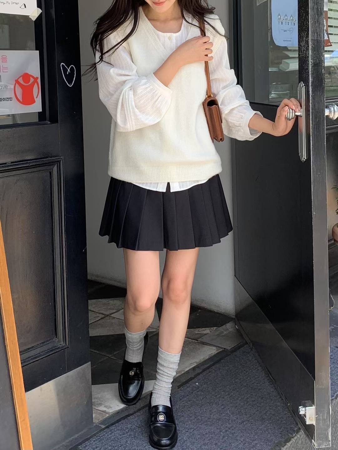 A89.氣質女孩V領針織背心