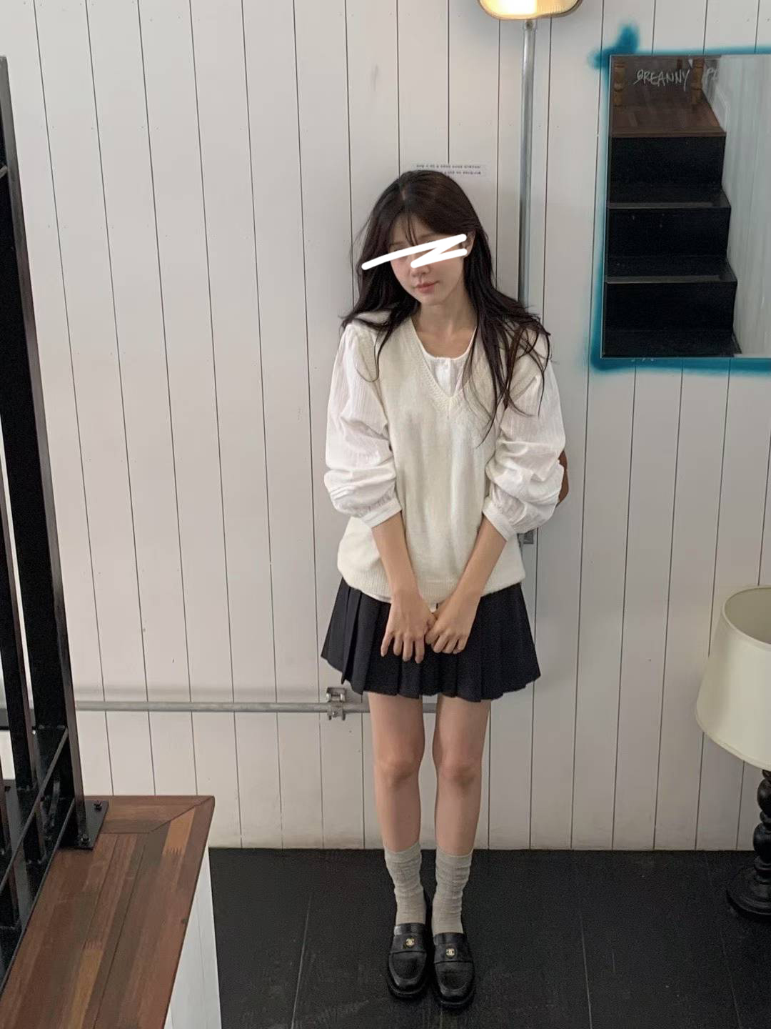 A89.氣質女孩V領針織背心