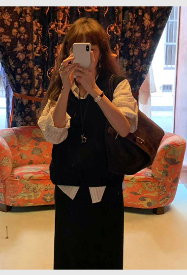 B86.顏值家浣熊美麗諾羊毛混紡無縫背心