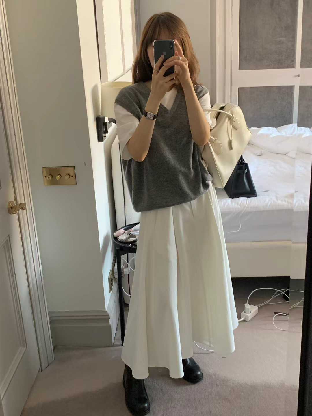 B86.顏值家浣熊美麗諾羊毛混紡無縫背心