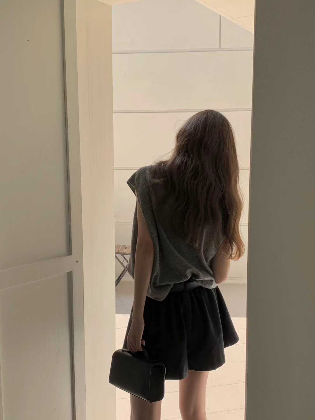 B86.顏值家浣熊美麗諾羊毛混紡無縫背心