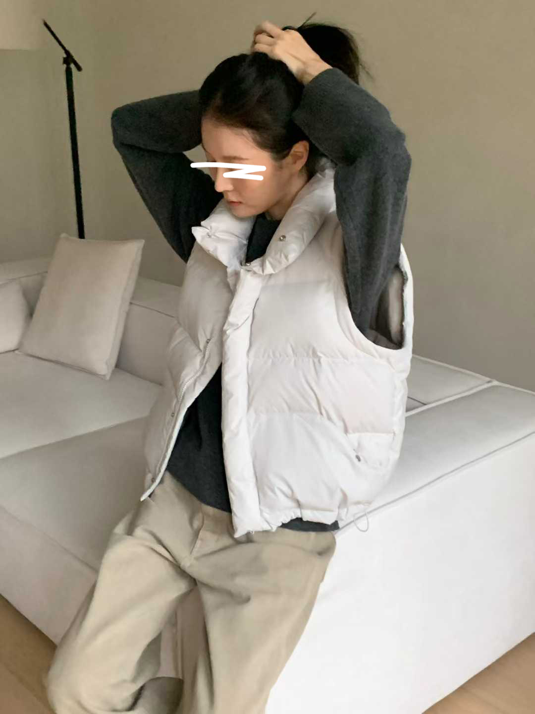 纖瘦家冬日羽絨背心外套