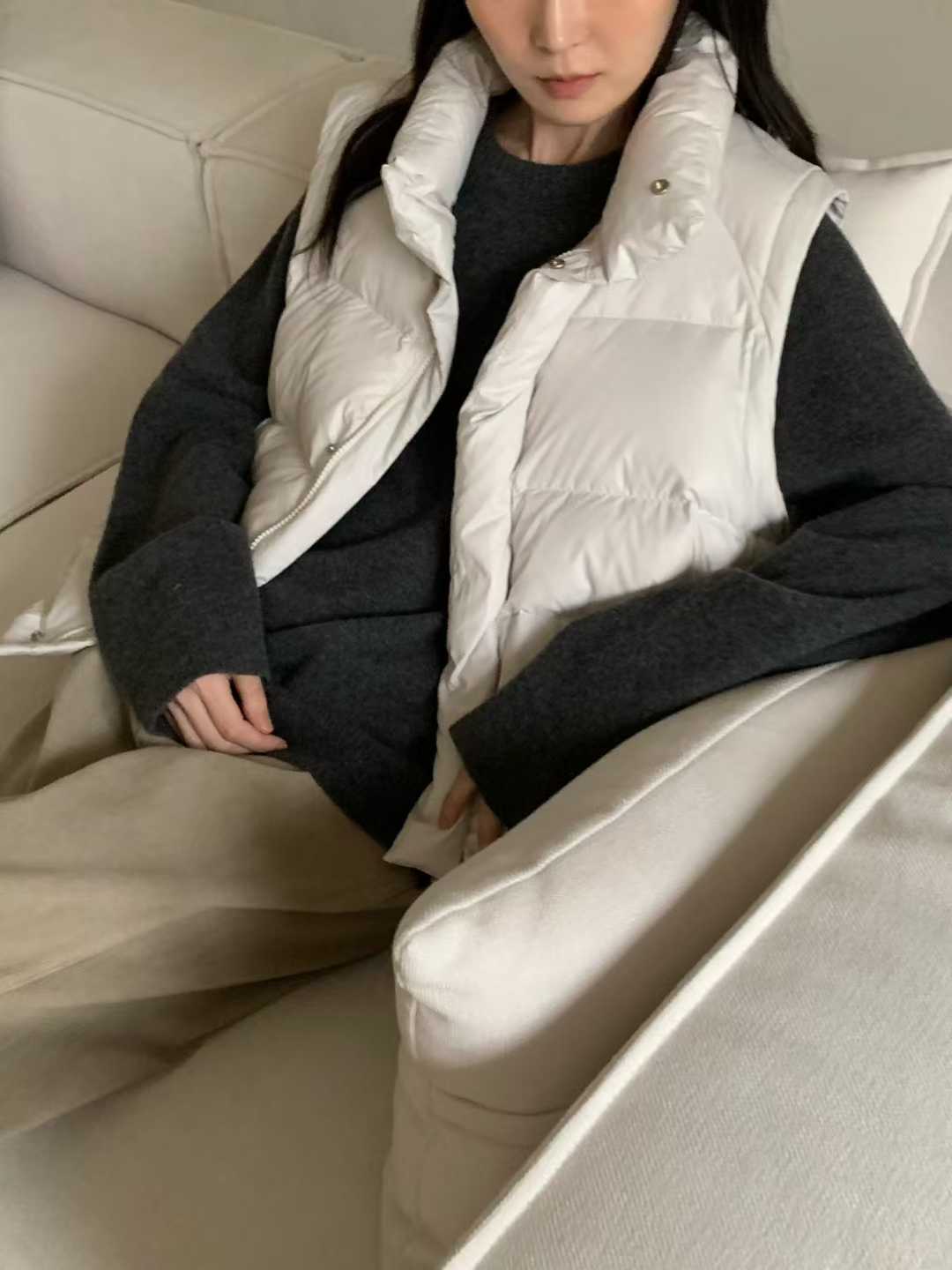 纖瘦家冬日羽絨背心外套