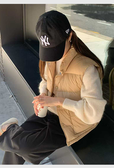 B29.清爽家休閒雙口袋鴨絨背心