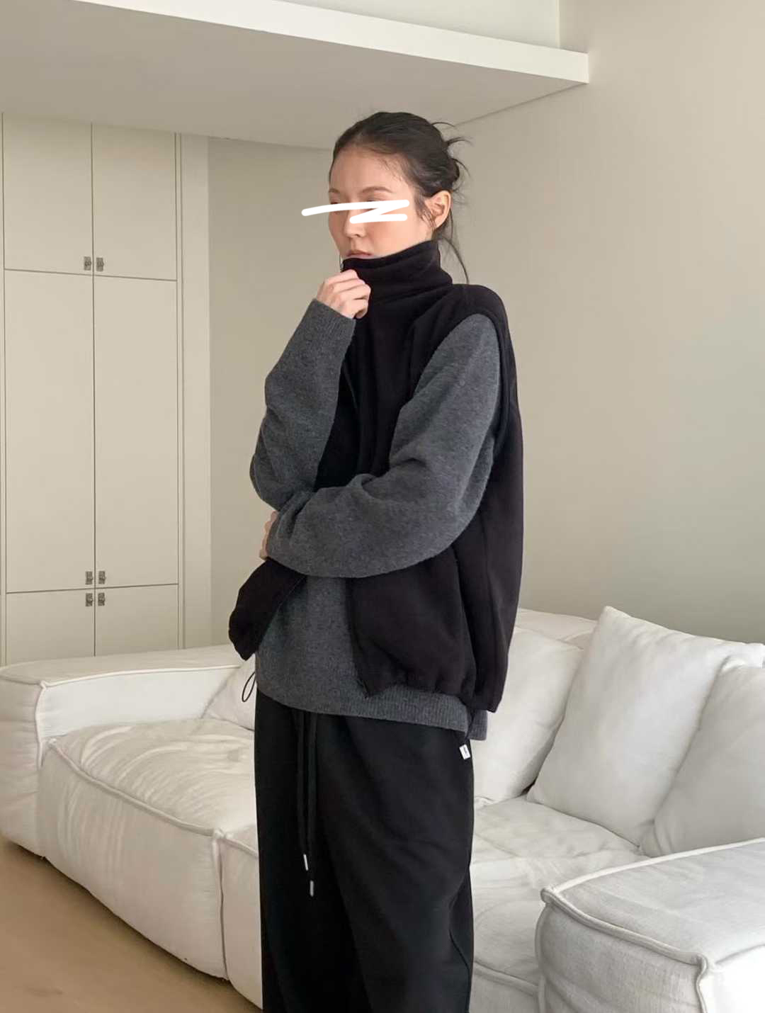 B71.纖瘦家簡約質感絨面背心