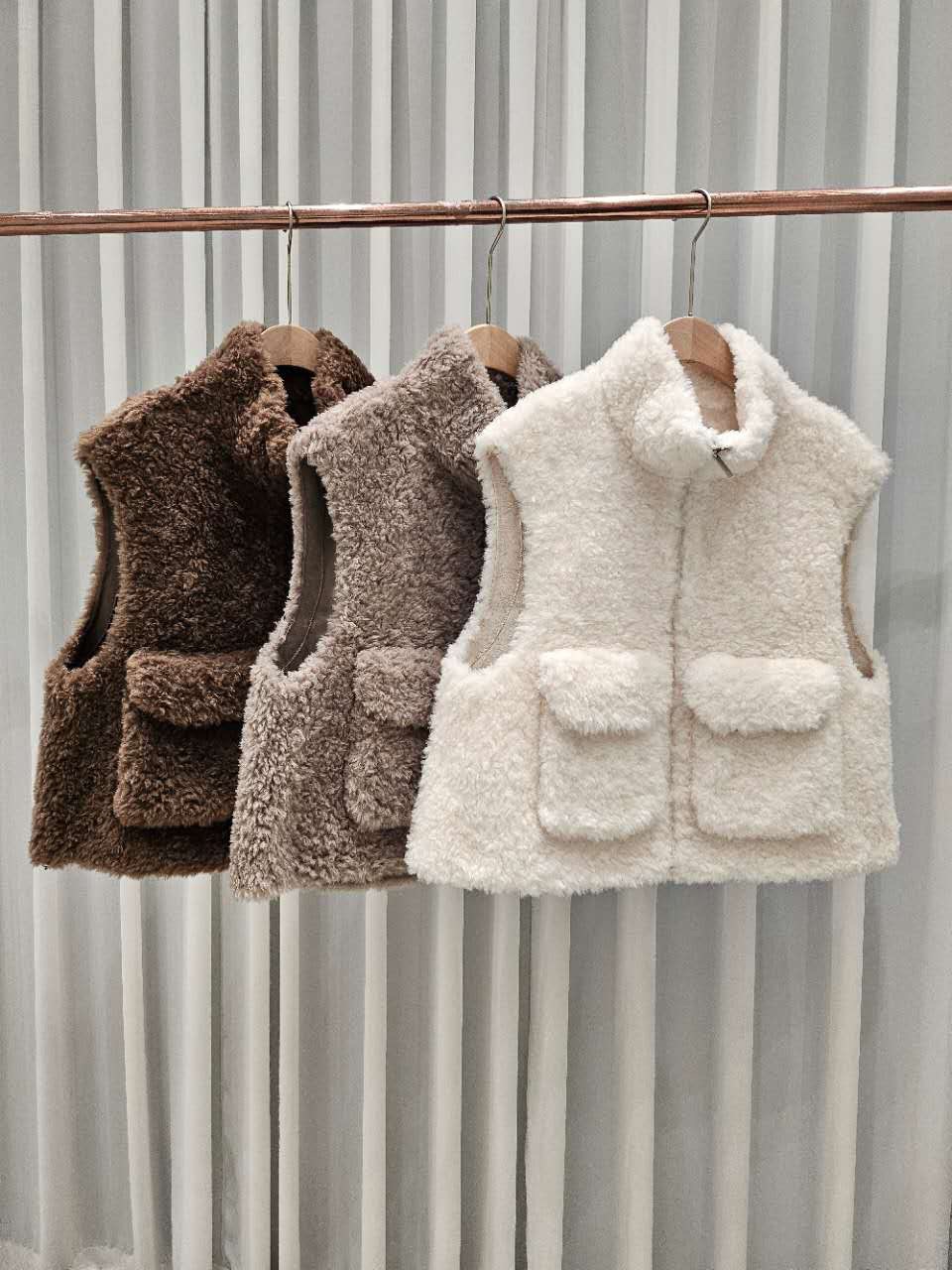 B38.星星家羊羔毛立領保暖背心