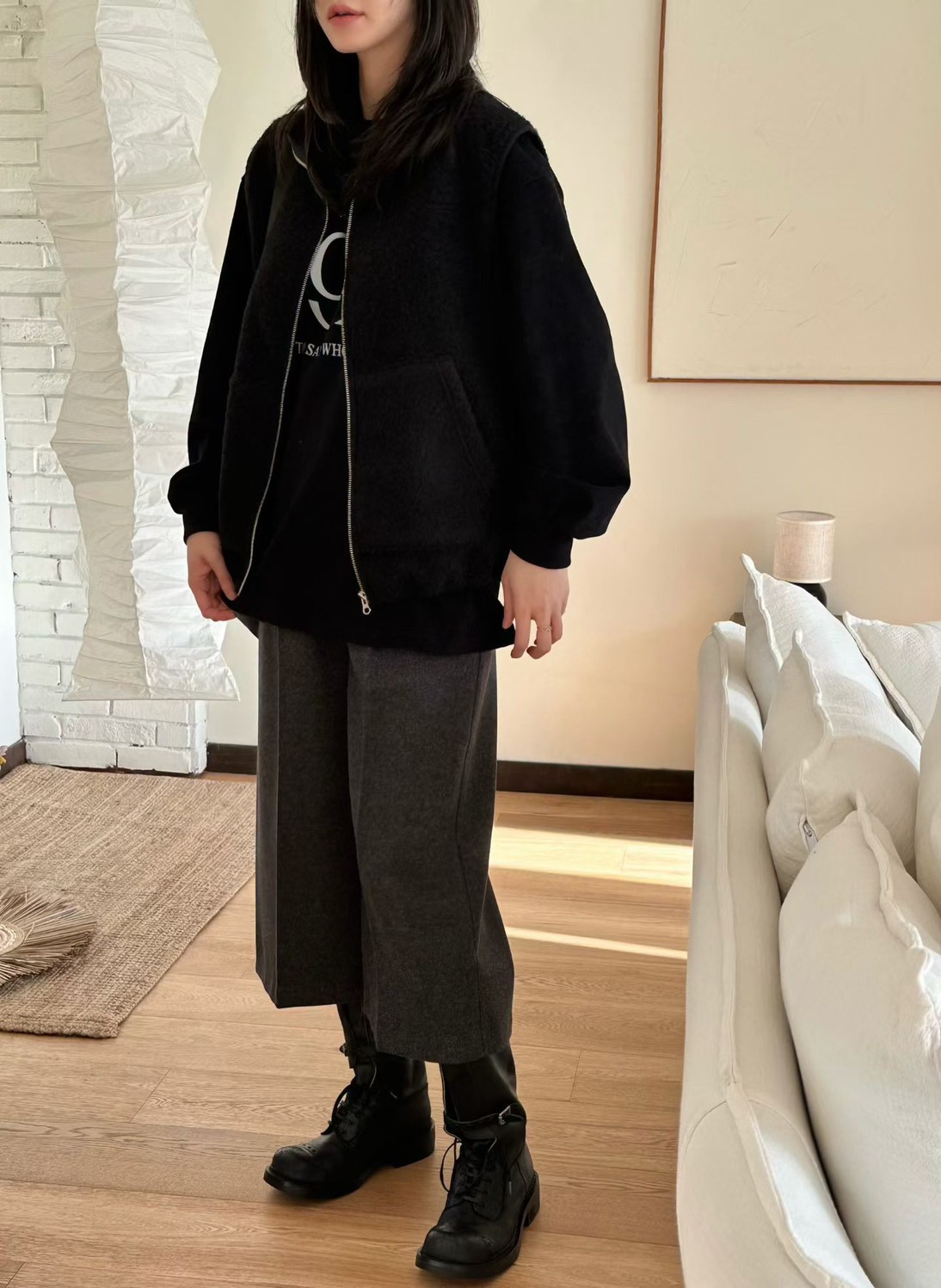 A41.俐落女孩拉鍊背心外套