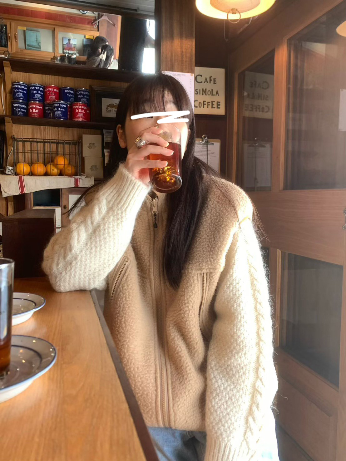 B18.小包肩立領毛毛背心外套