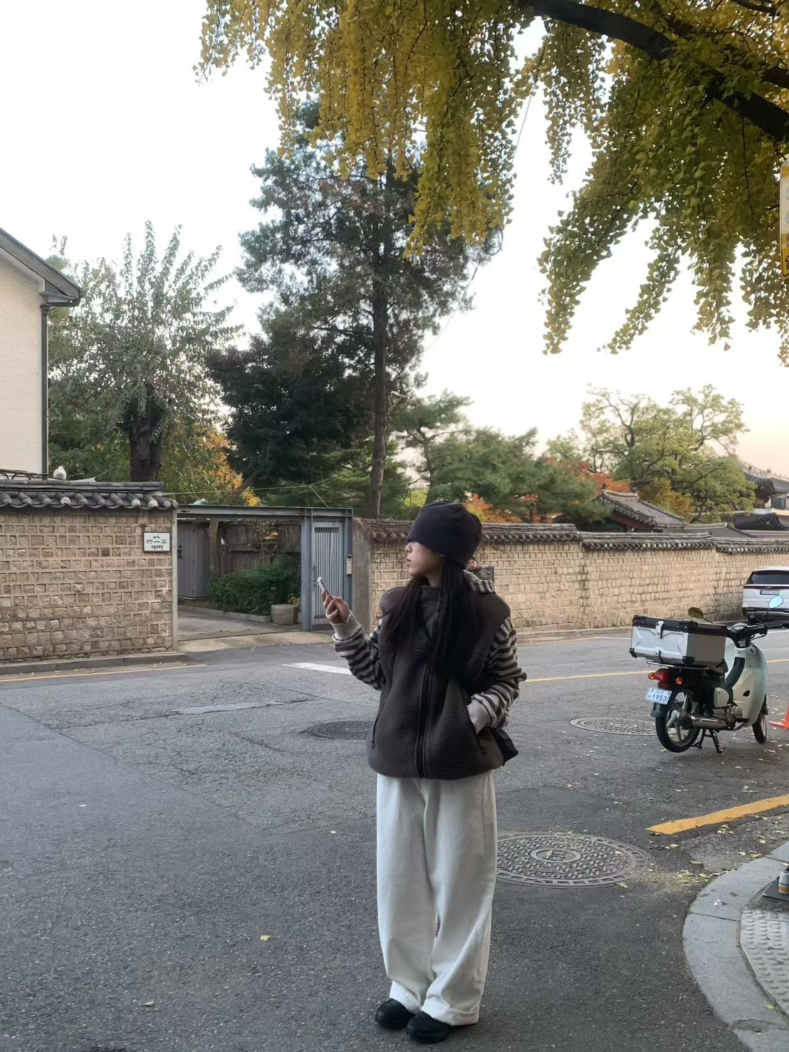 B18.小包肩立領毛毛背心外套