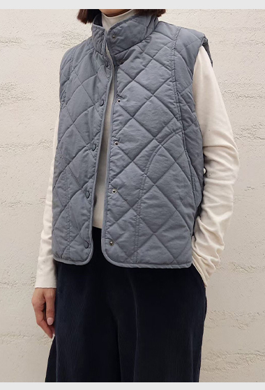 B38.帽可調家內毛毛菱格紋背心