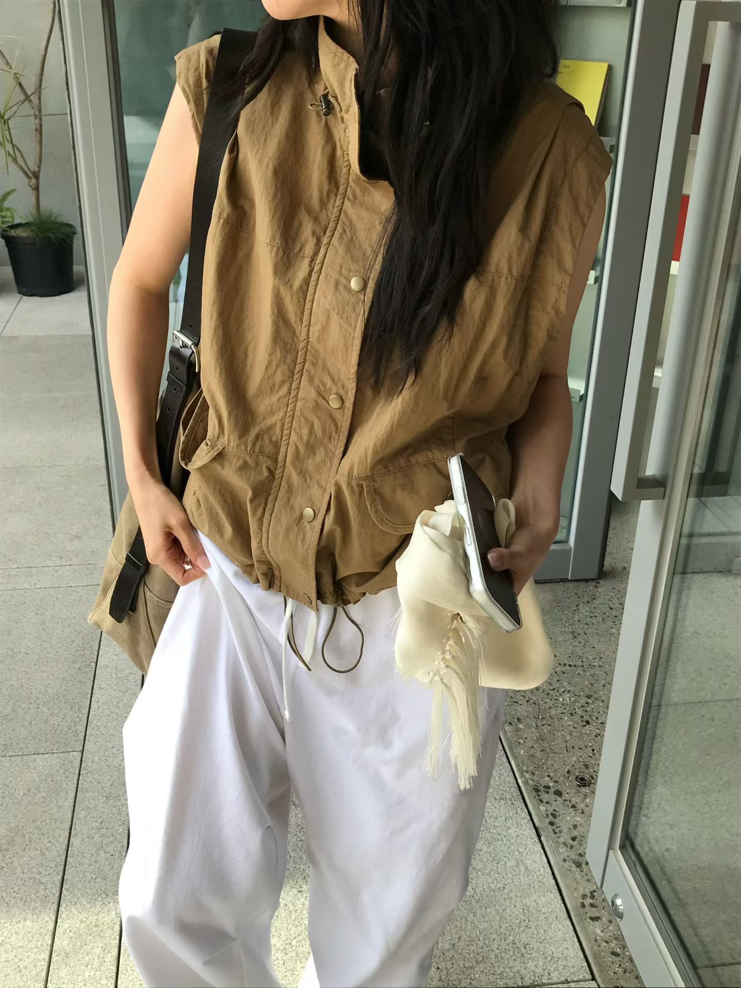 B96.小V家工裝口袋夾克背心