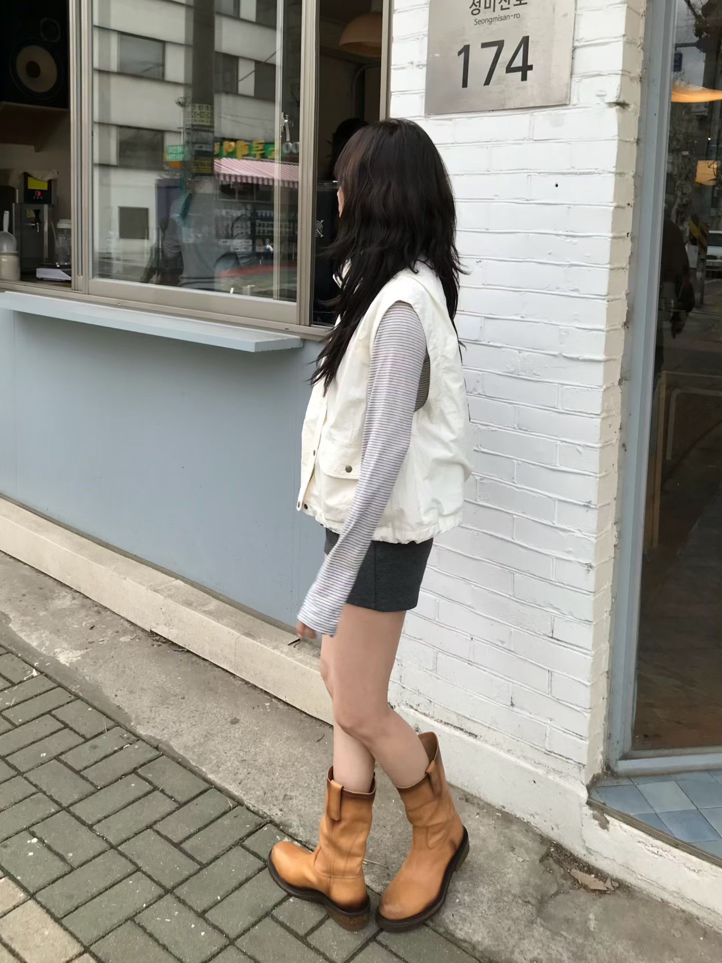 B96.小V家工裝口袋夾克背心