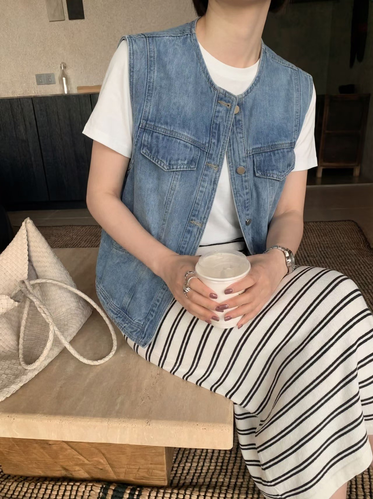 時尚百搭牛仔背心