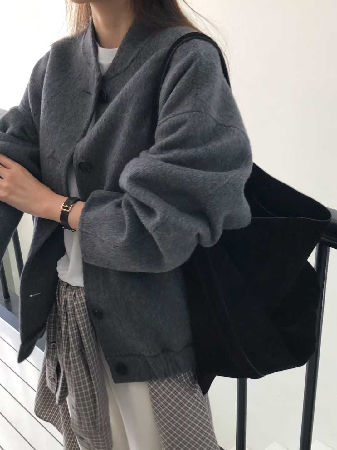 B29.大V家休閒60%WOOL棒球外套