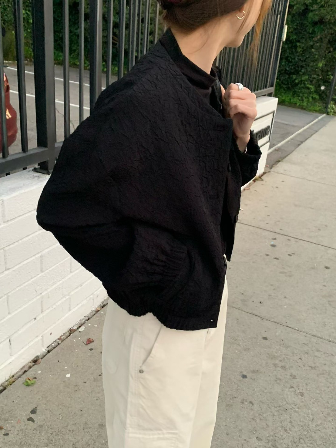 B67.甜美精緻壓紋棒球外套