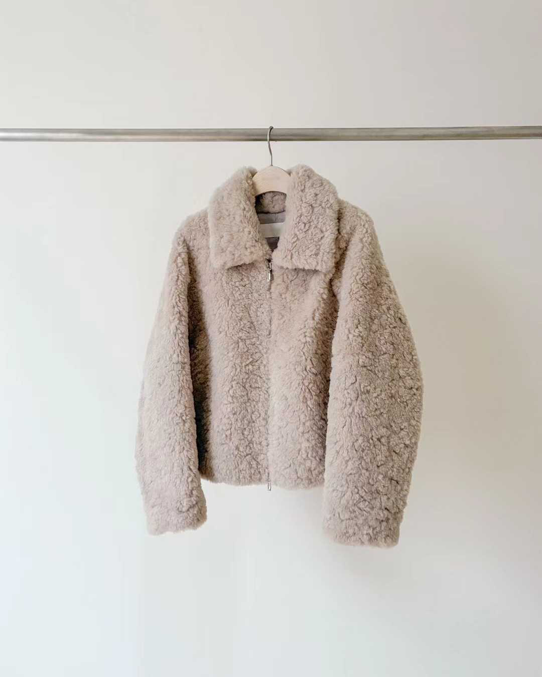 A19.顏值家泰迪熊毛毛翻領外套