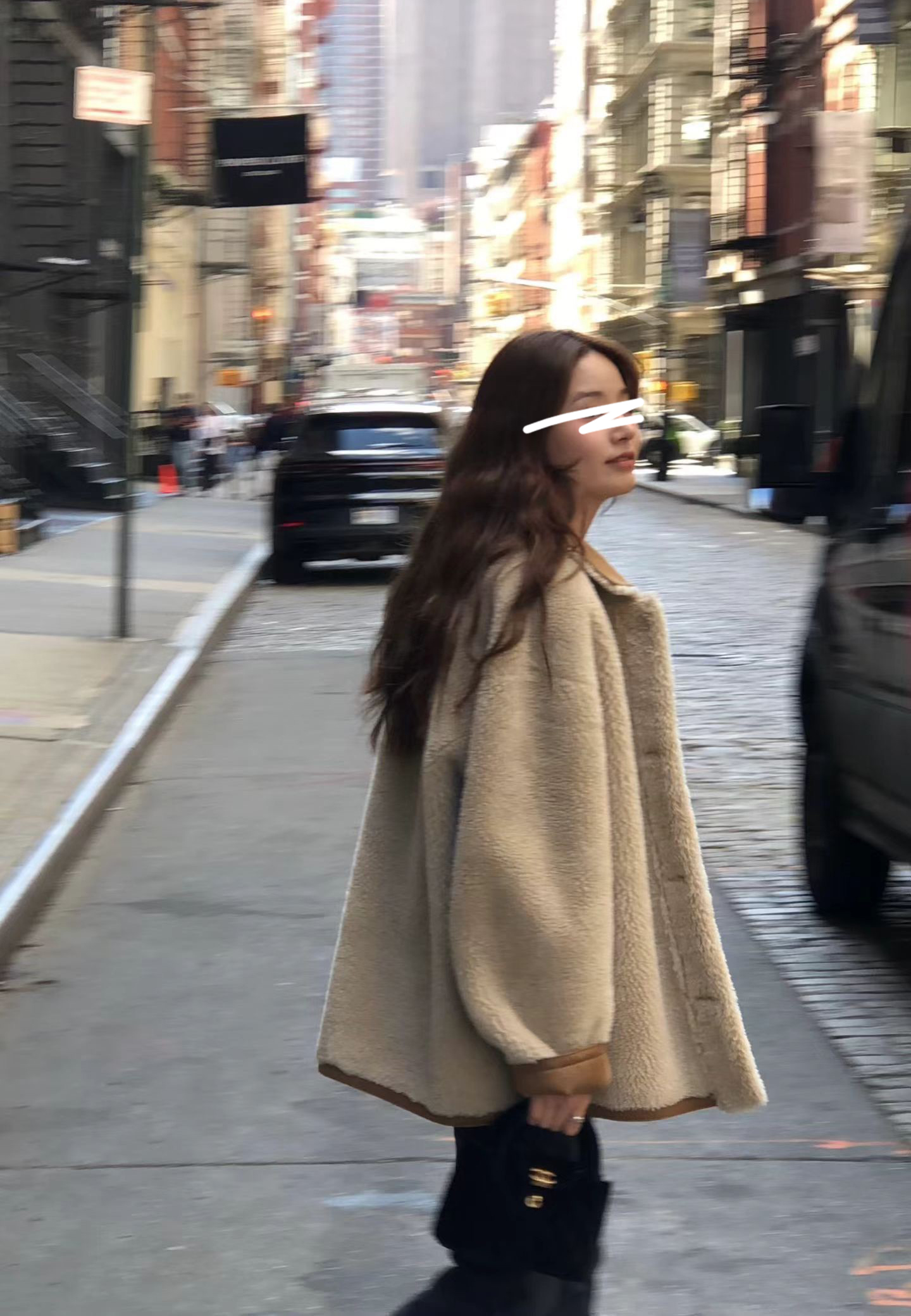 A20.顏值家可愛正反麂皮QQ毛外套