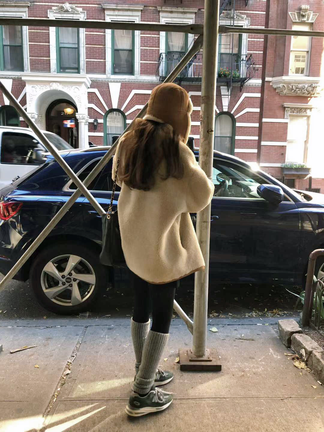 A20.顏值家可愛正反麂皮QQ毛外套