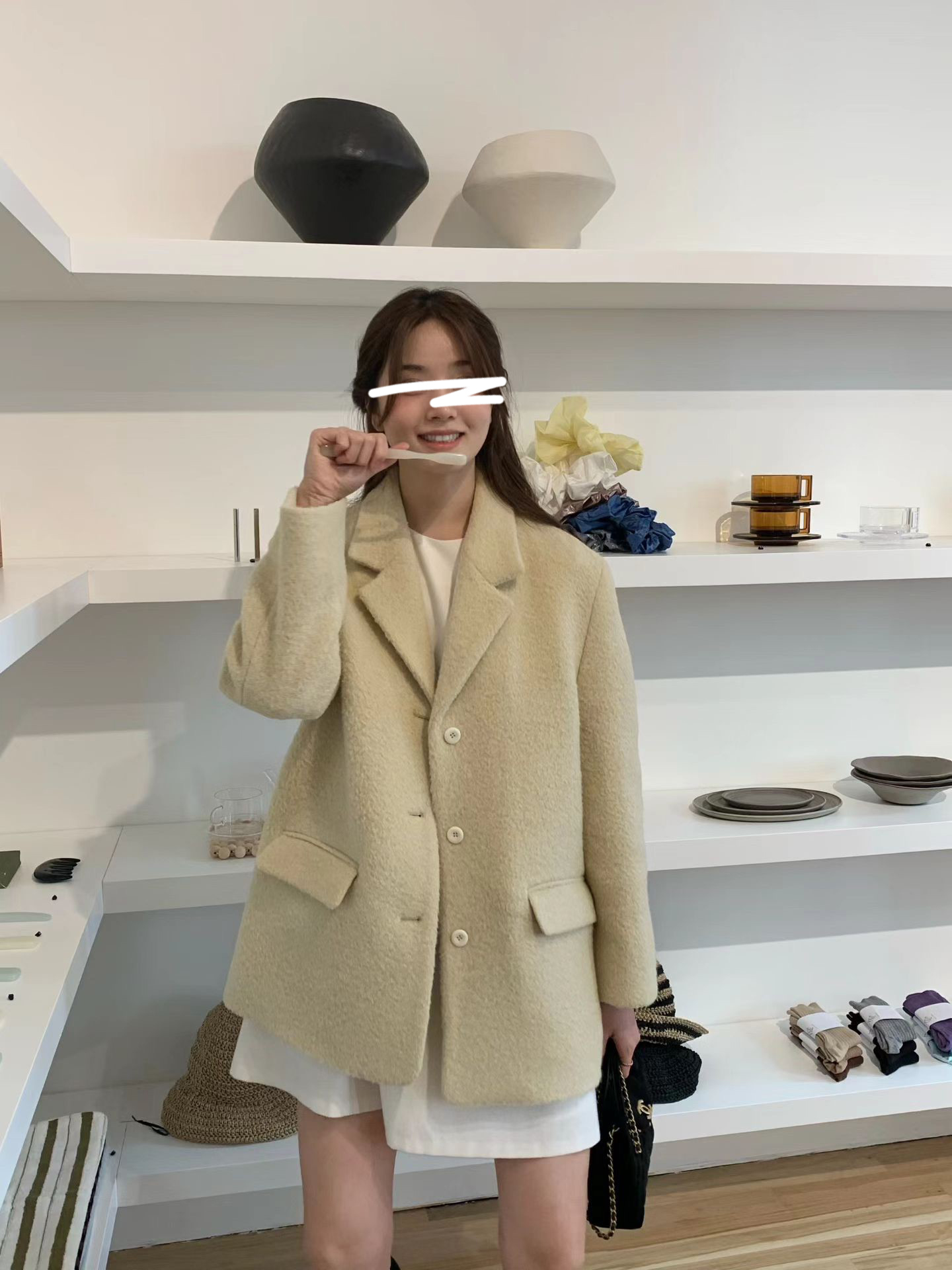 A21.顏值家BABY駝羊毛淑女大衣