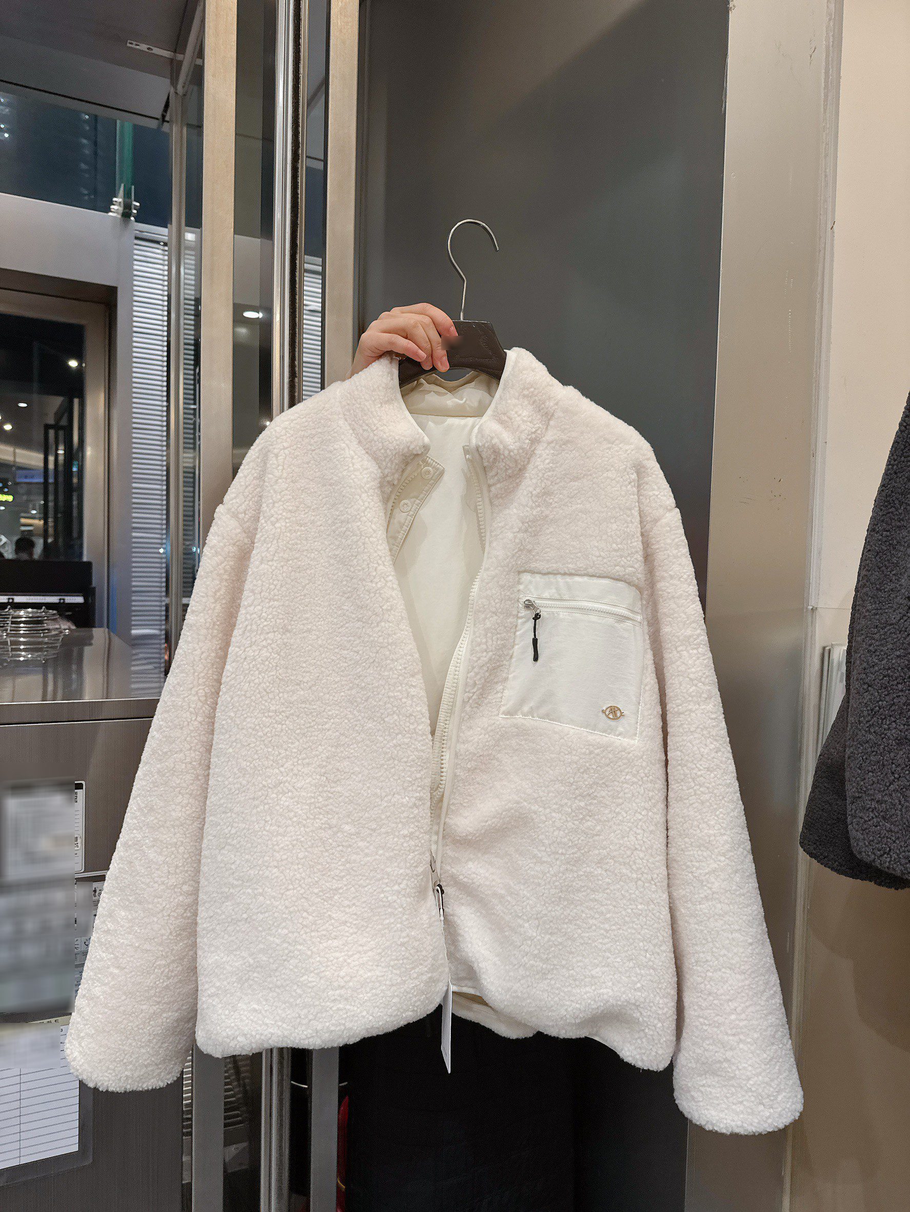 B91.必備正反兩穿立領100%羊毛外套