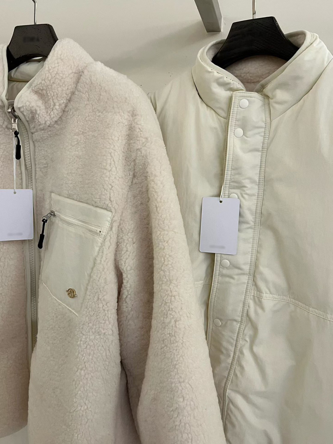 必備正反兩穿立領100%羊毛外套