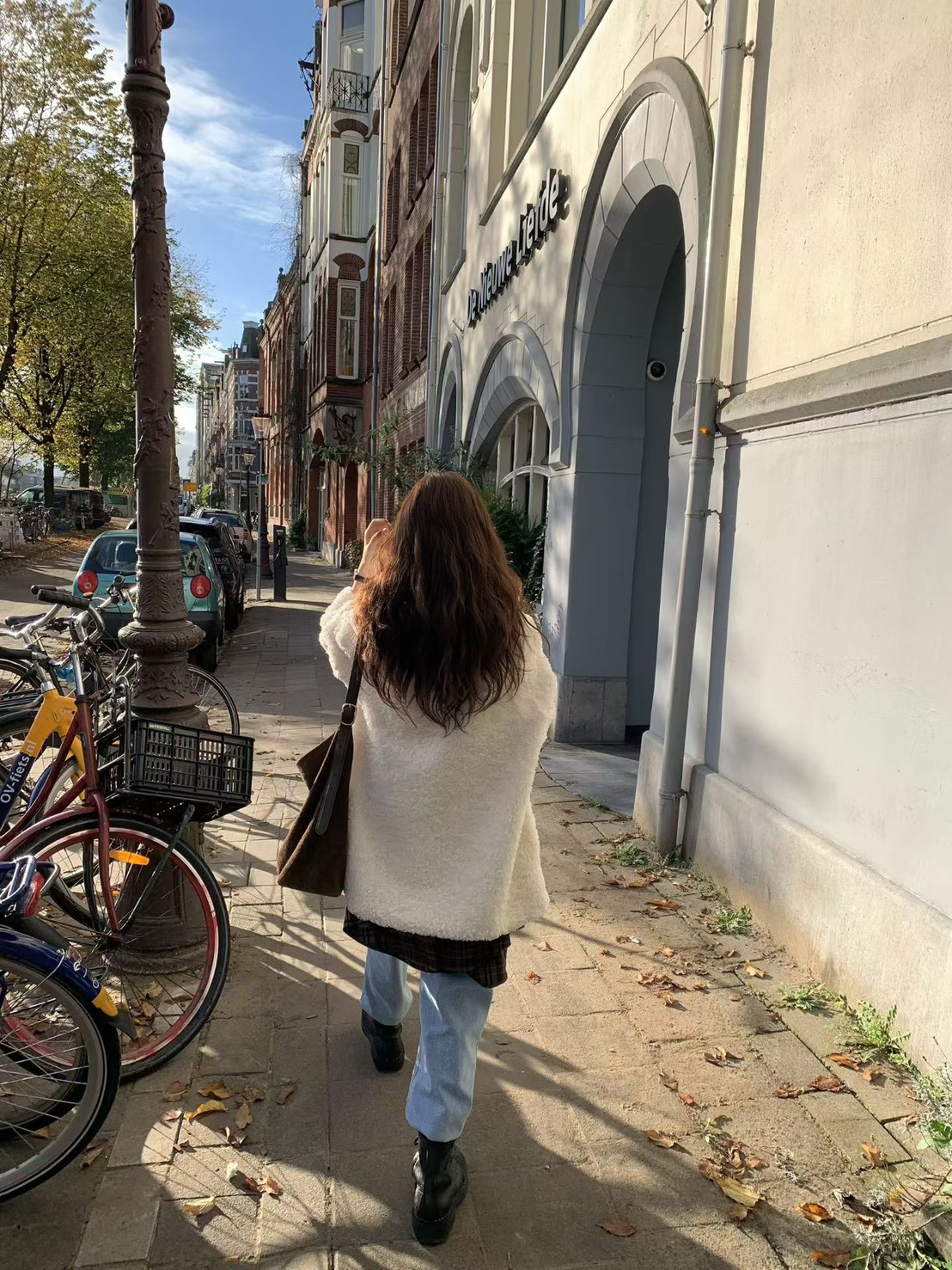 A10.小V家甜美翻領QQ毛中長外套