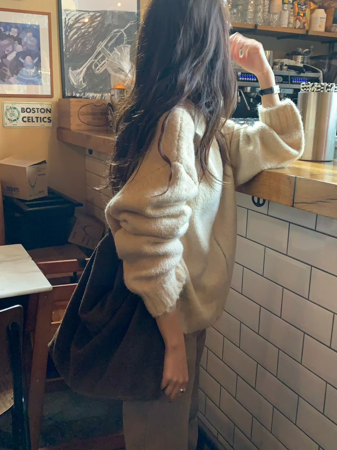 A08.小V家羊毛混紡立領拉鍊外套