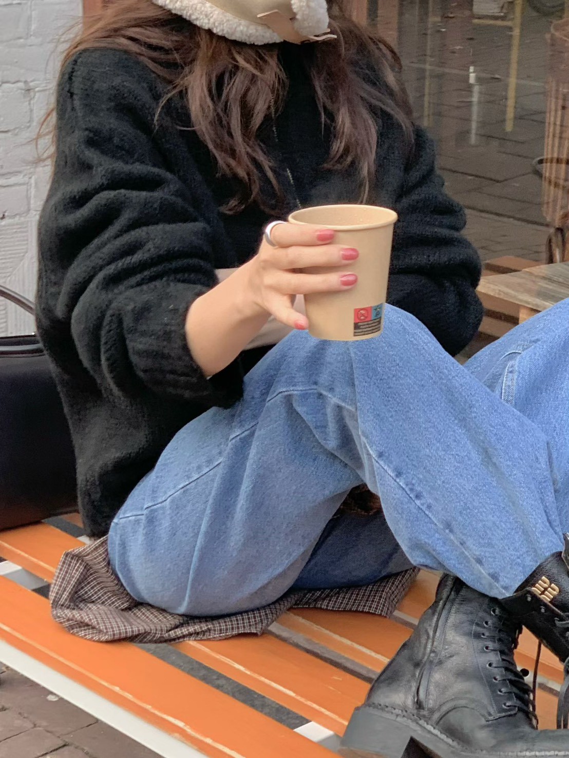 A08.小V家羊毛混紡立領拉鍊外套