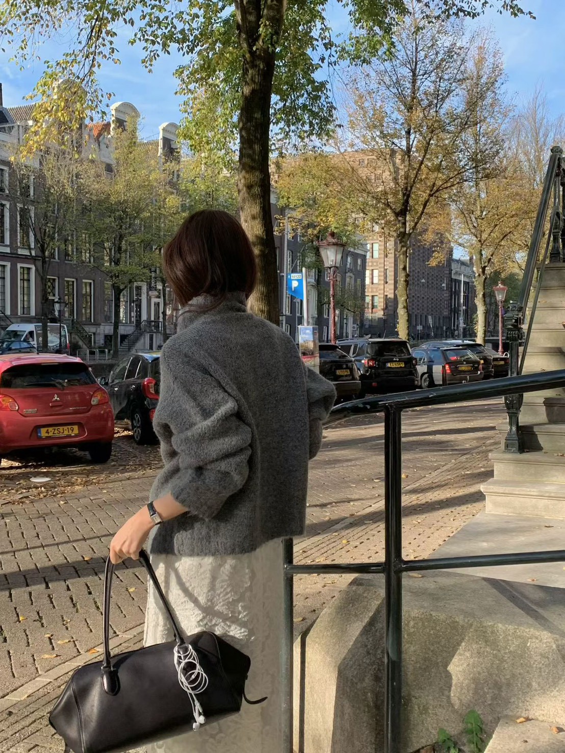 A08.小V家羊毛混紡立領拉鍊外套