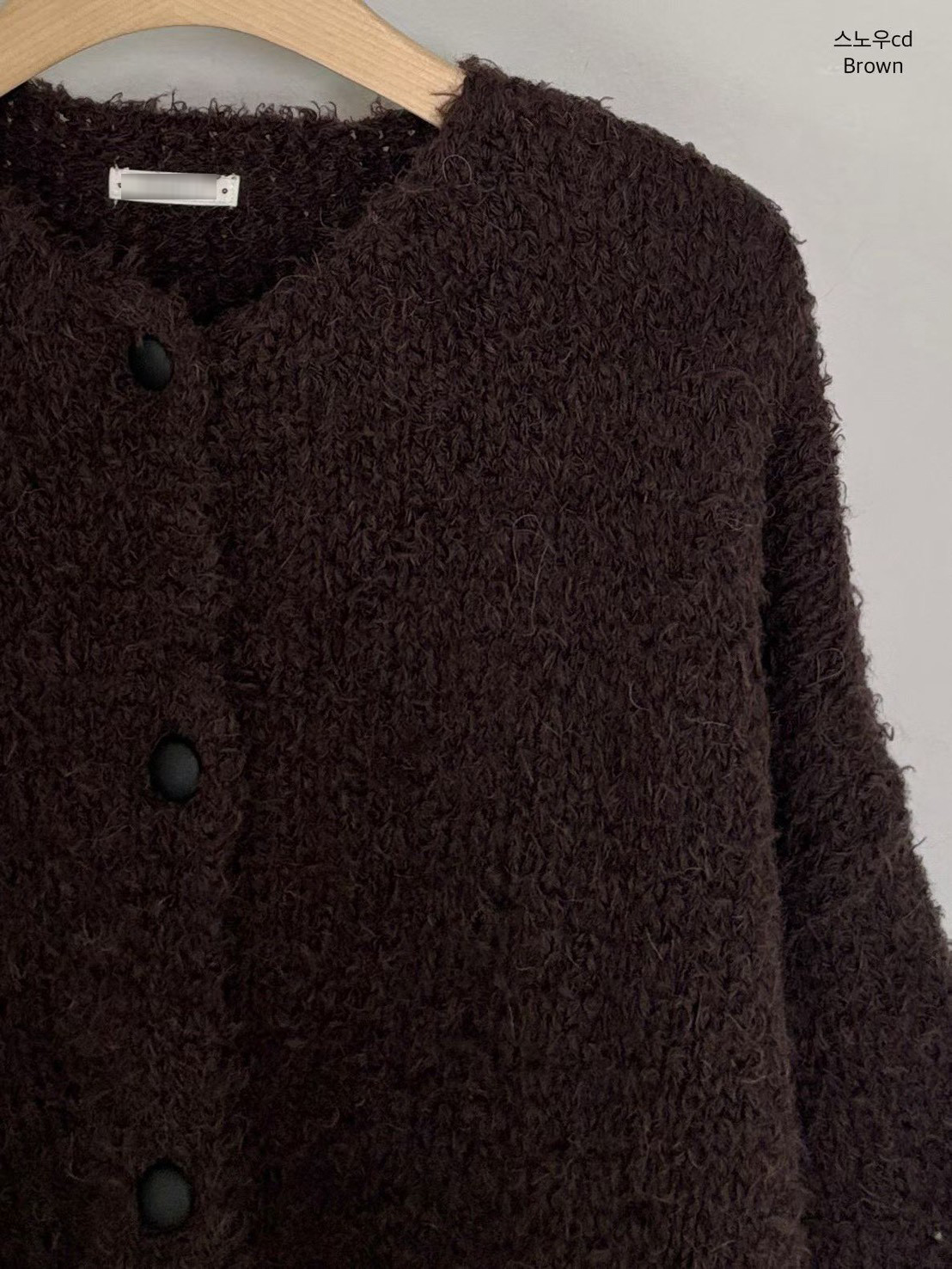 A18.小V家柔美圓領駝羊毛毛衣外套