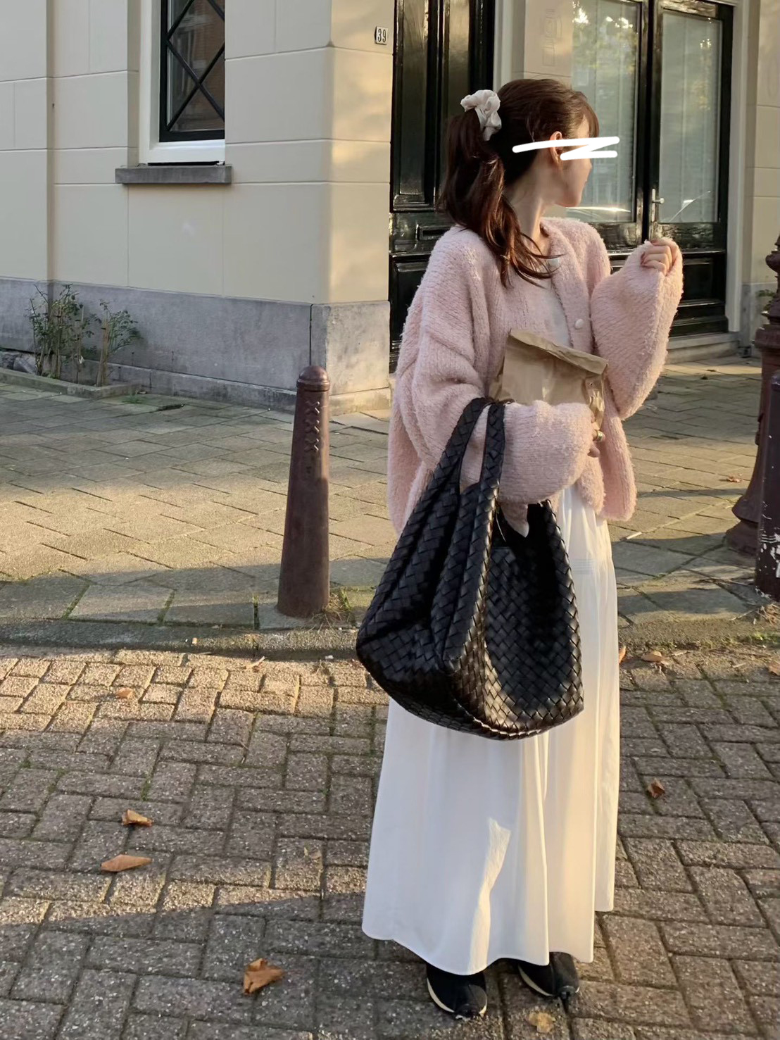 A18.小V家柔美圓領駝羊毛毛衣外套