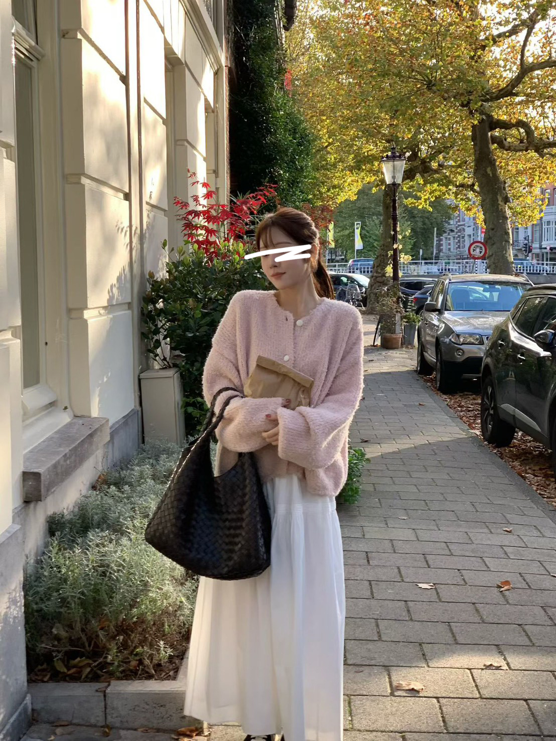 A18.小V家柔美圓領駝羊毛毛衣外套