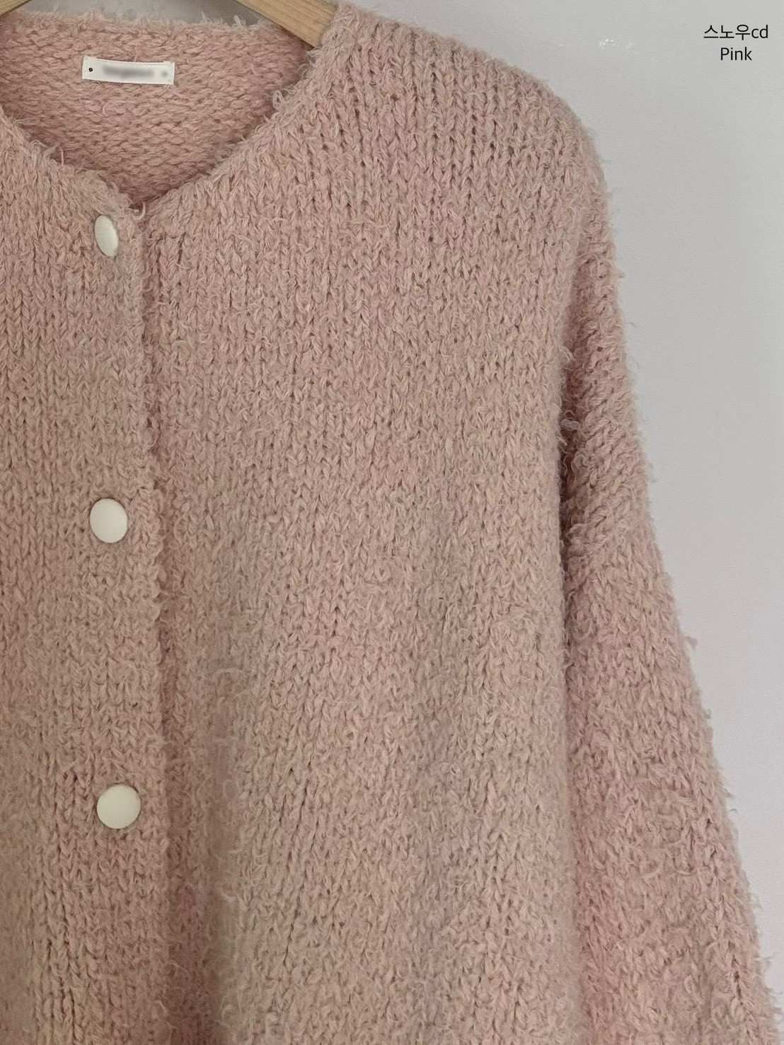 A18.小V家柔美圓領駝羊毛毛衣外套