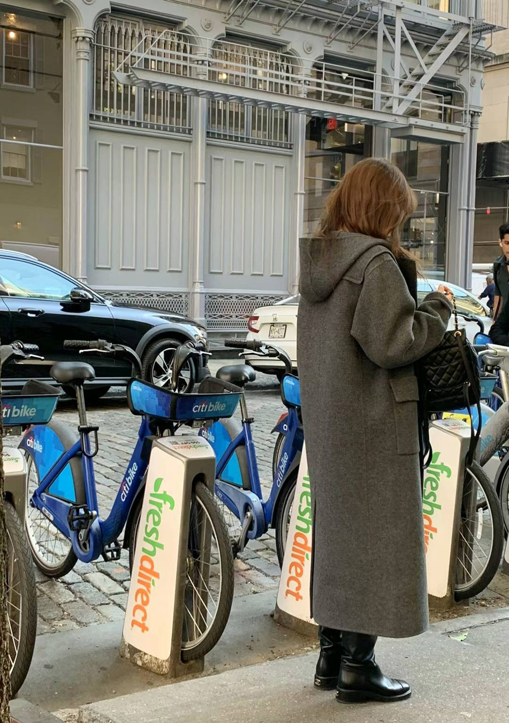 顏值家校園牛角連帽手工大衣