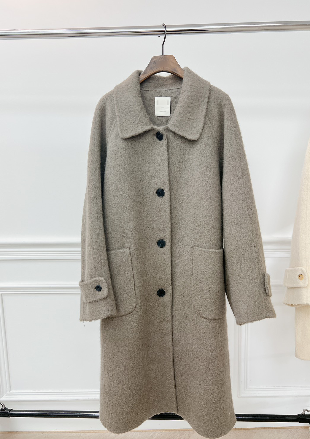 氣質首選40%BABY駝羊毛手工長大衣