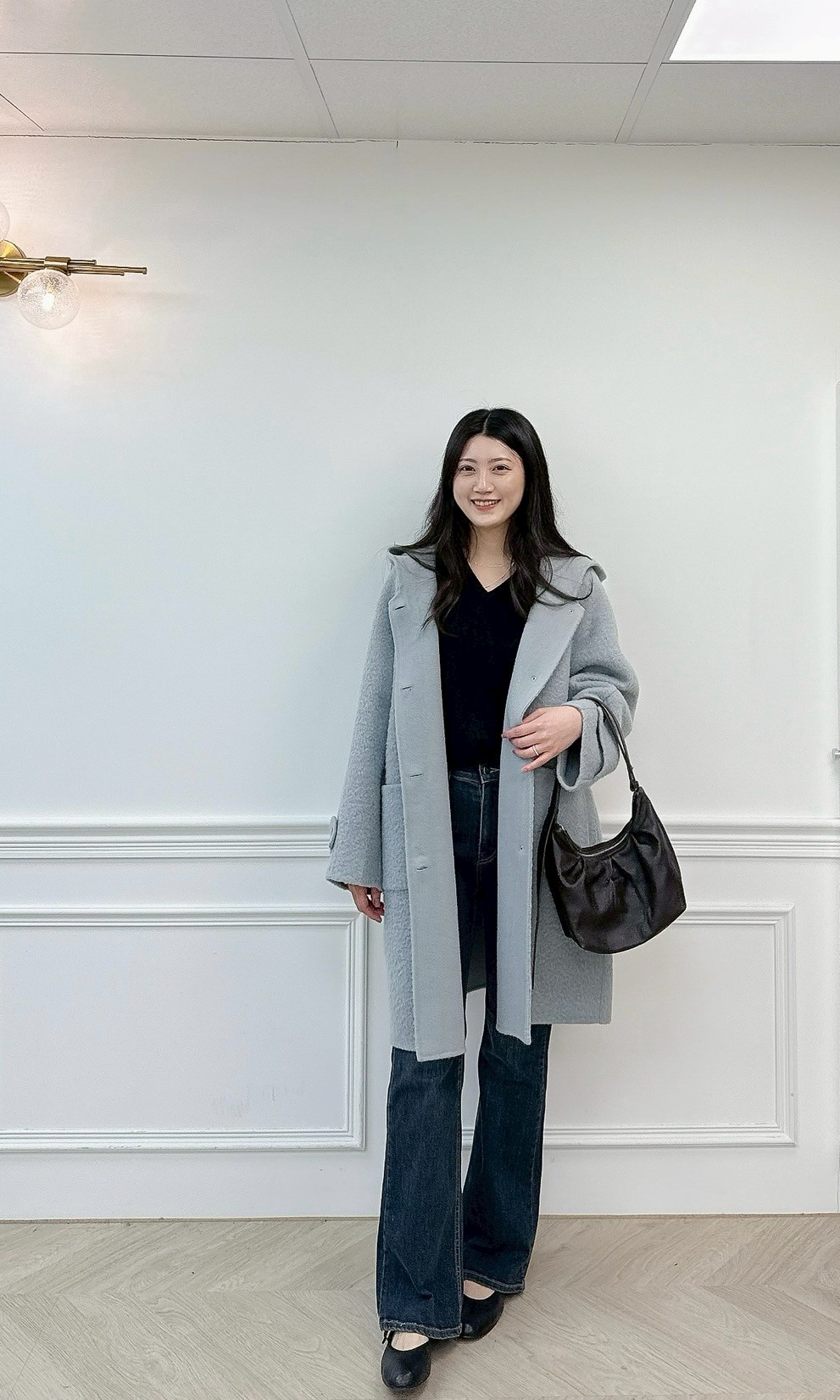 C08.溫柔可愛100%WOOL連帽手工大衣