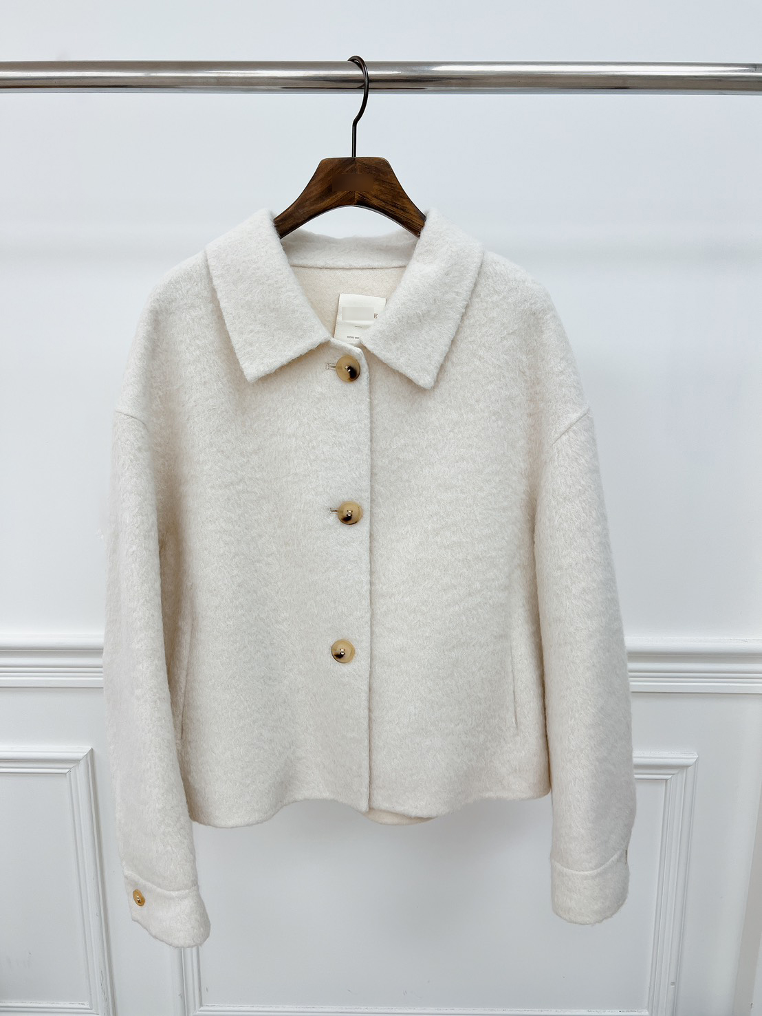 C01.甜美翻領23.5%BABY ALPACA手工短大衣