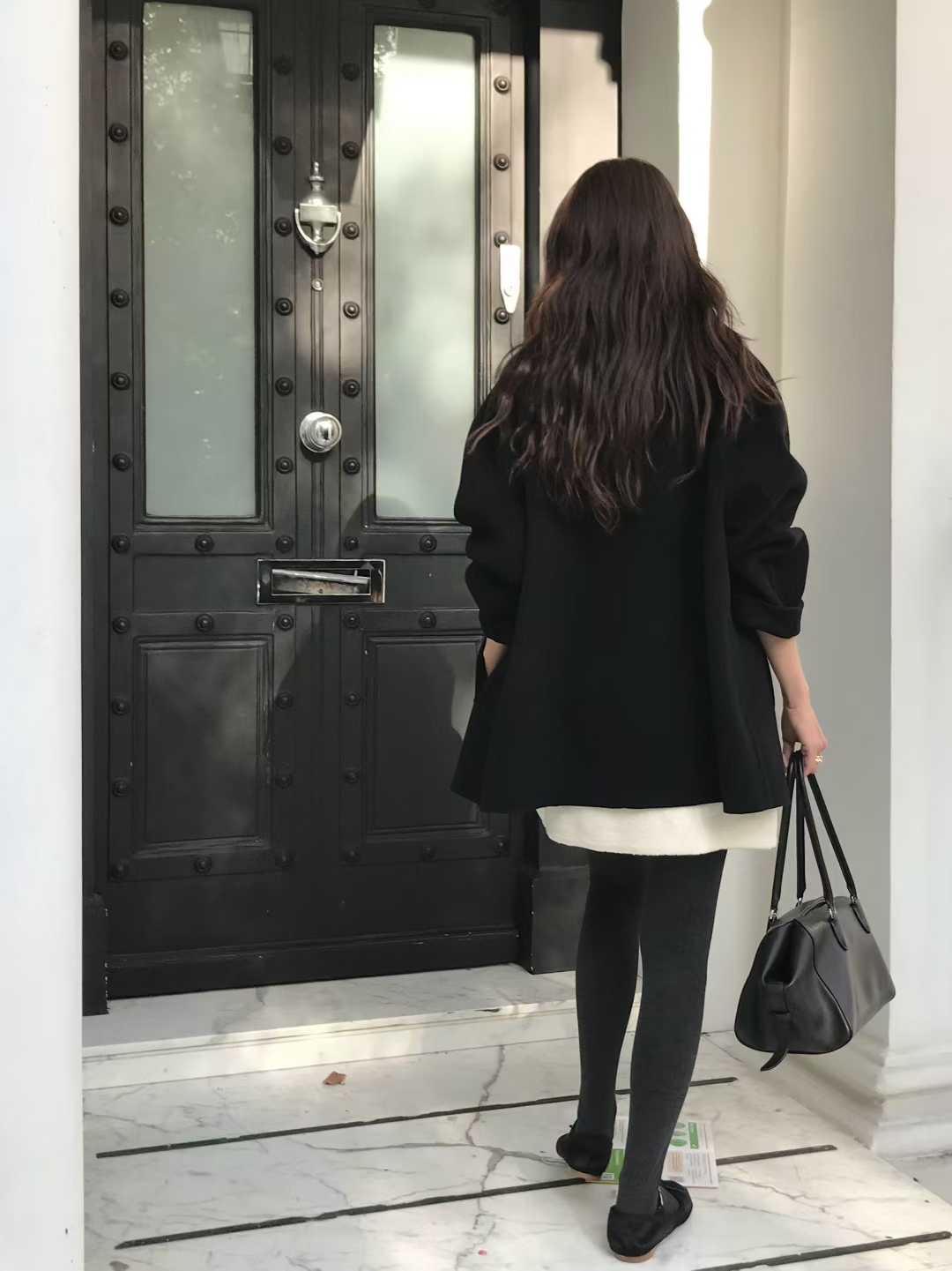 A73.小V家10%CASHMERE時髦手工大衣