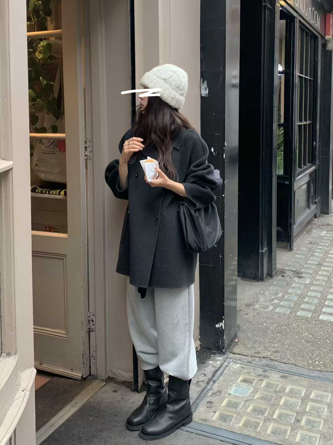 A73.小V家10%CASHMERE時髦手工大衣