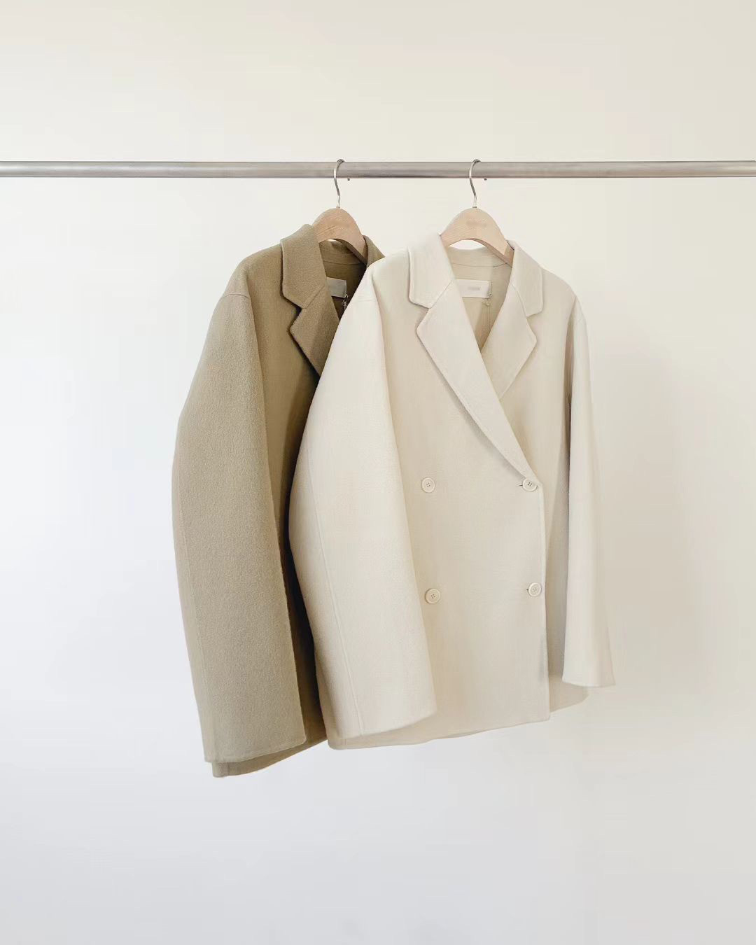B120.顏值家柔色90%WOOL手工西裝大衣
