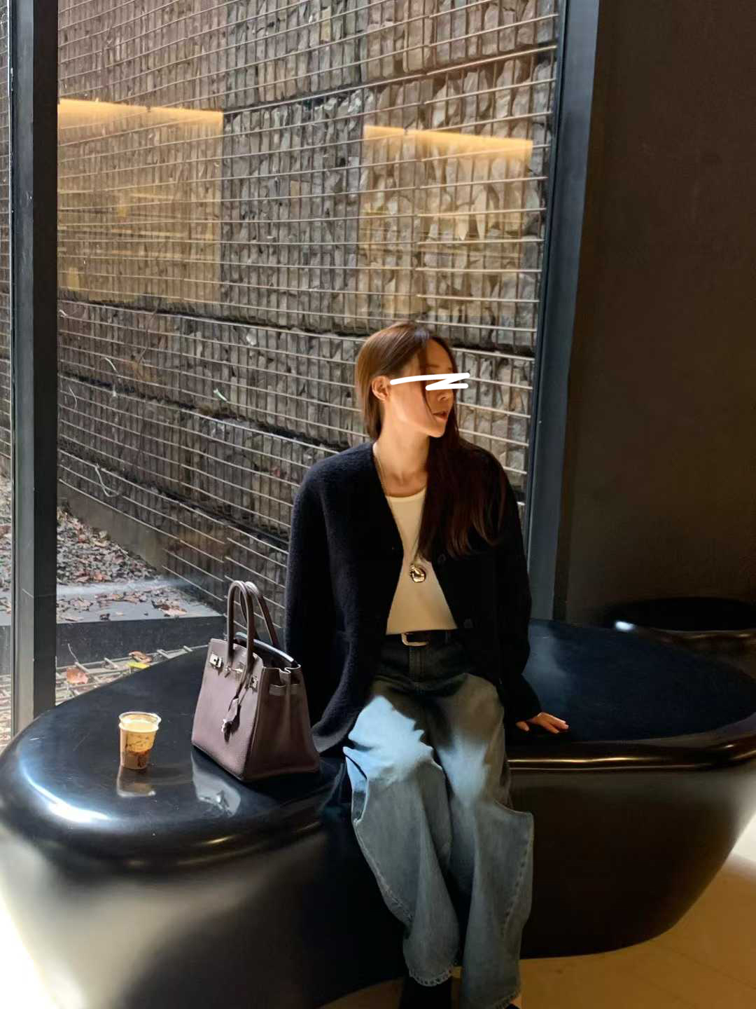 B46.清爽家V領三釦BABY駝羊毛手工外套