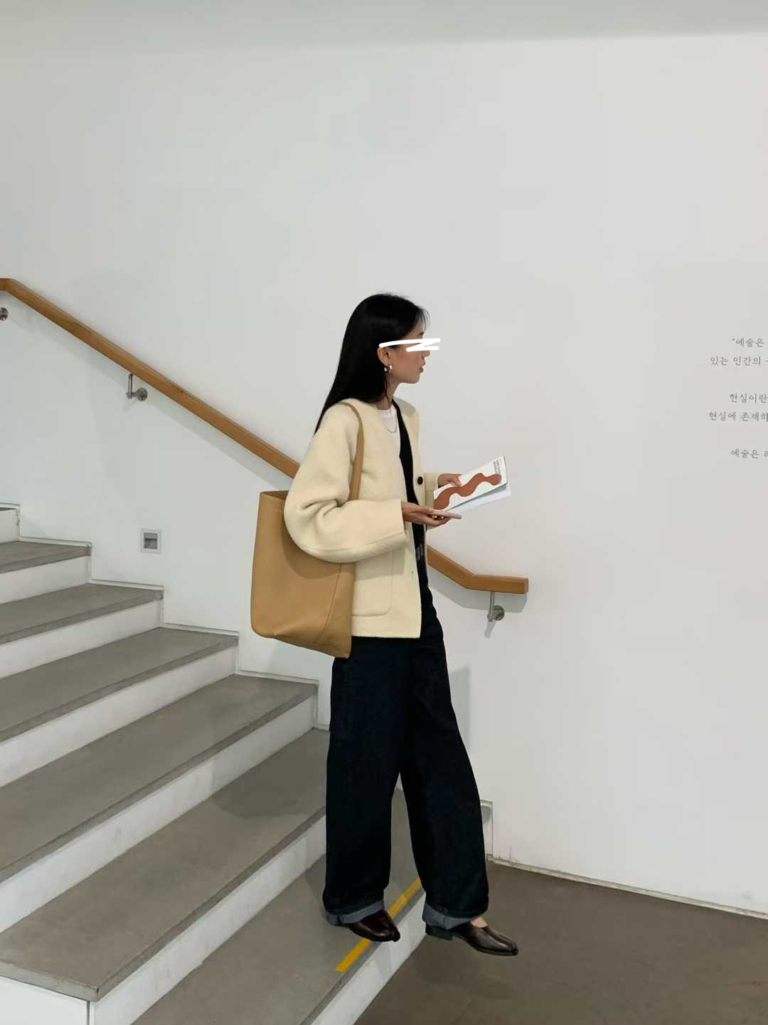 B46.清爽家V領三釦BABY駝羊毛手工外套