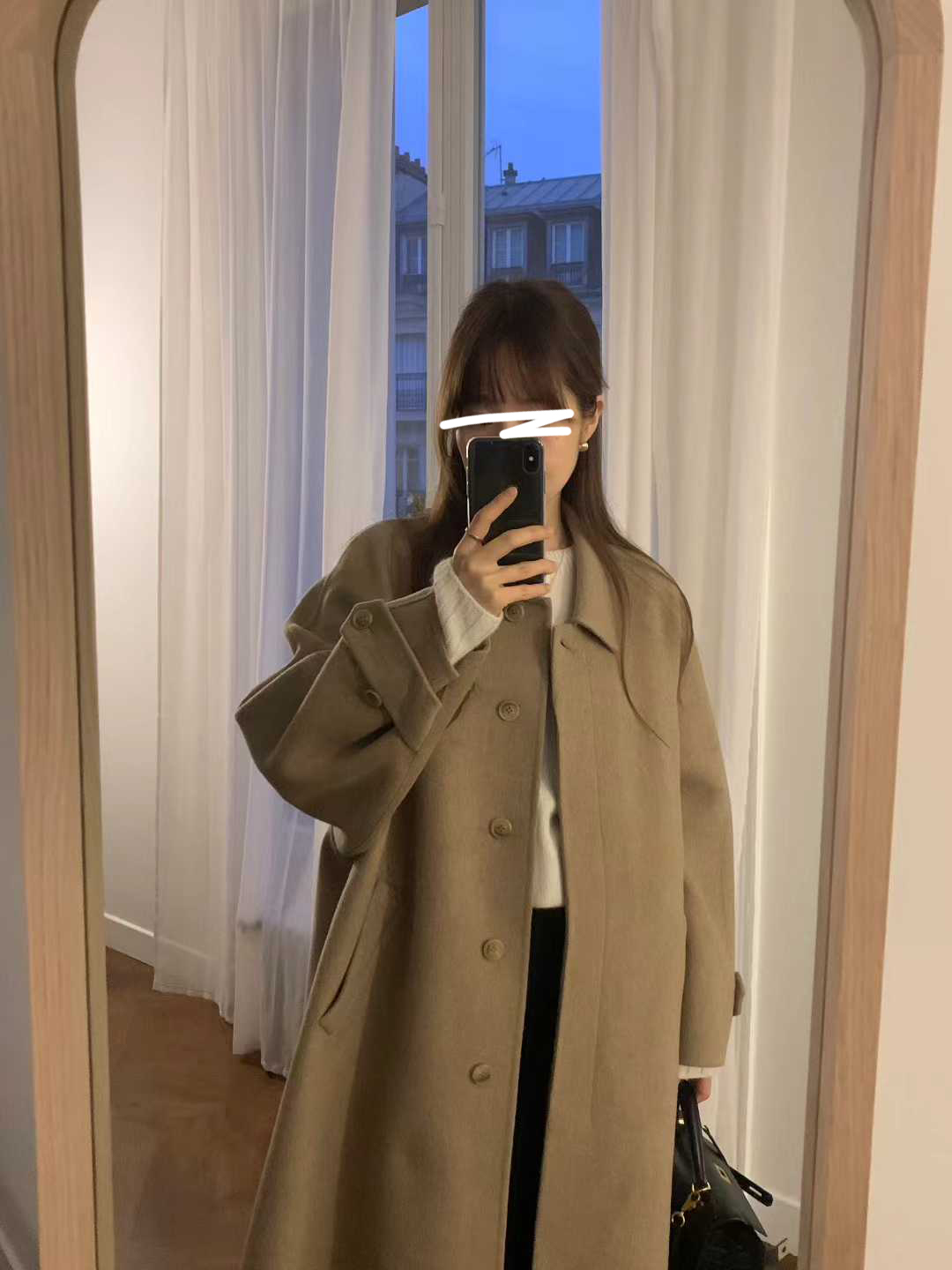 B106.顏值家10%CASHMERE手工長大衣