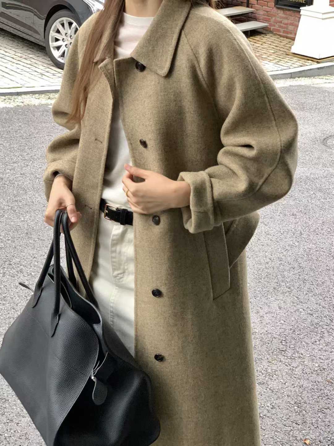 B118.大V家英國100%WOOL手工長大衣