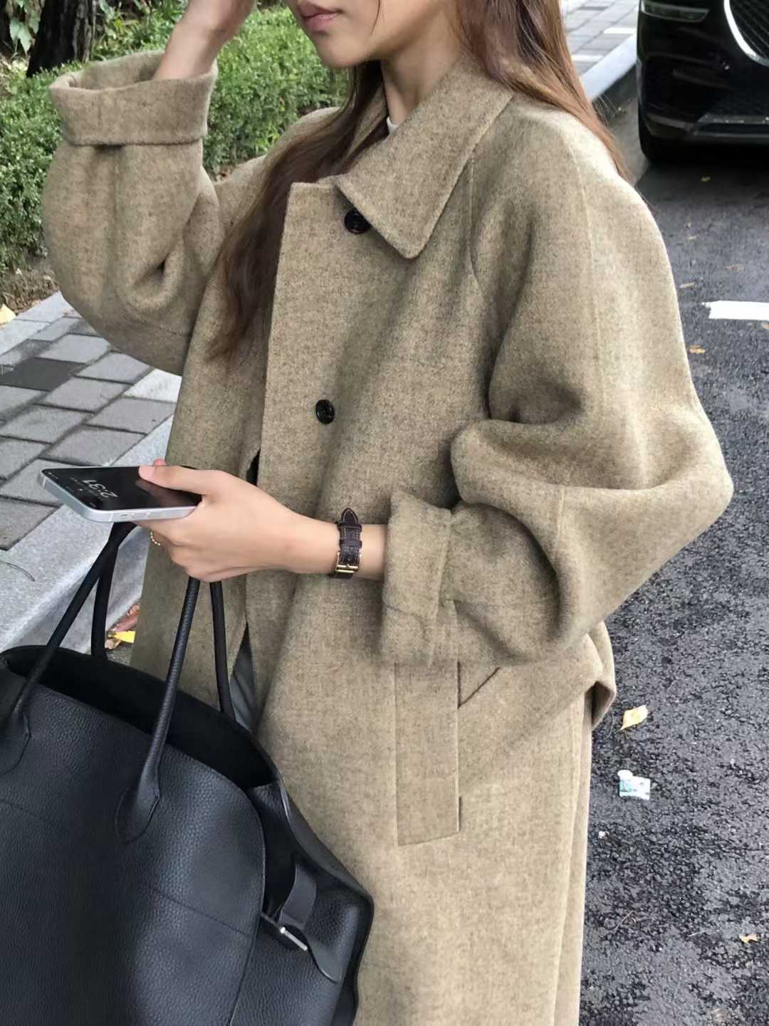 B118.大V家英國100%WOOL手工長大衣