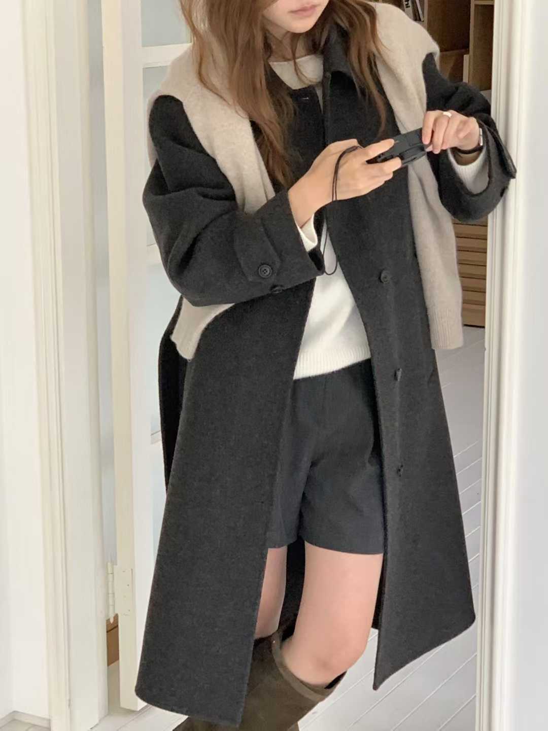 B118.大V家英國100%WOOL手工長大衣