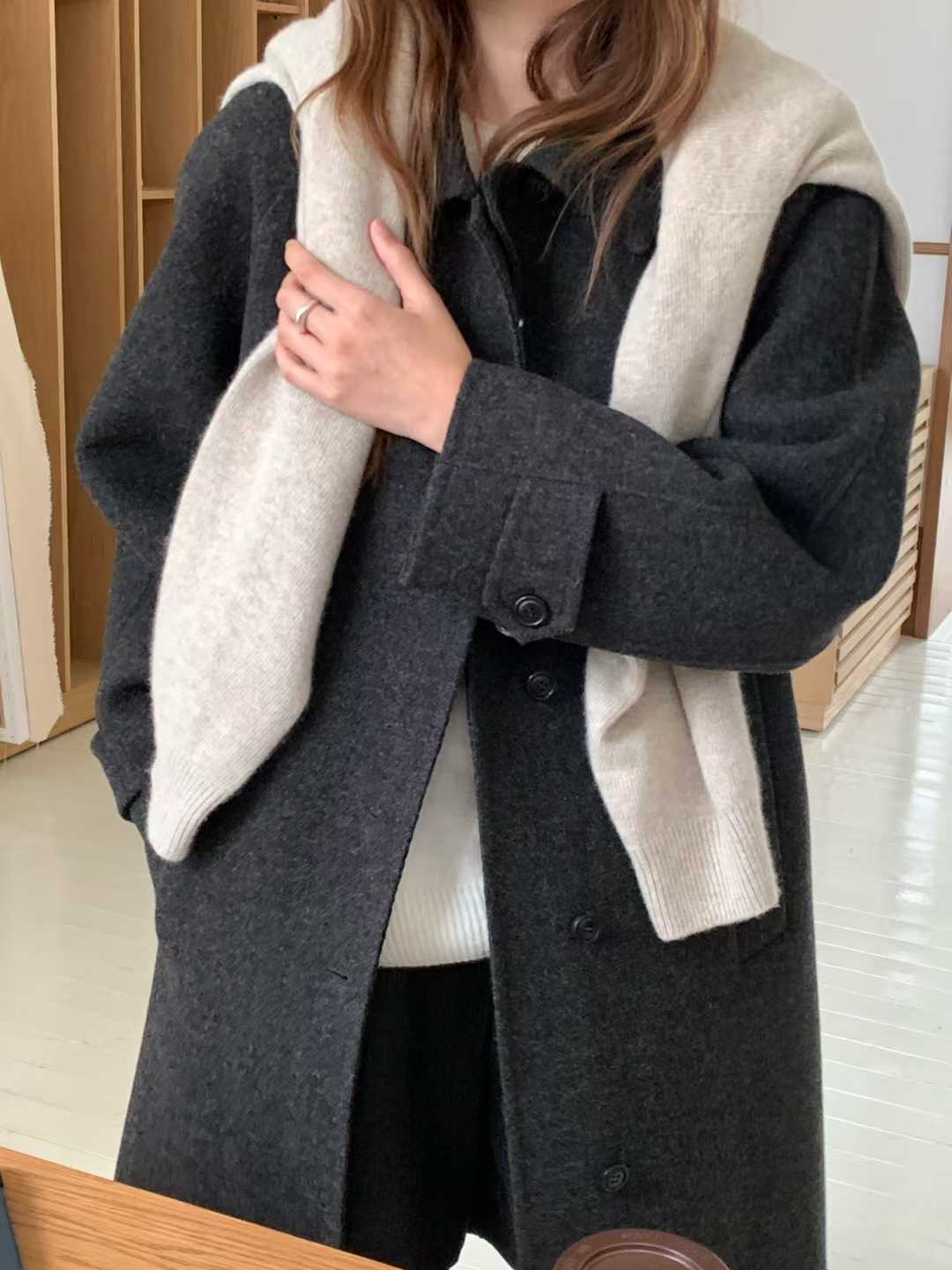 B118.大V家英國100%WOOL手工長大衣
